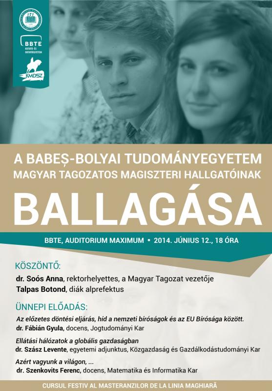 A BBTE magiszteri hallgatóinak ballagása