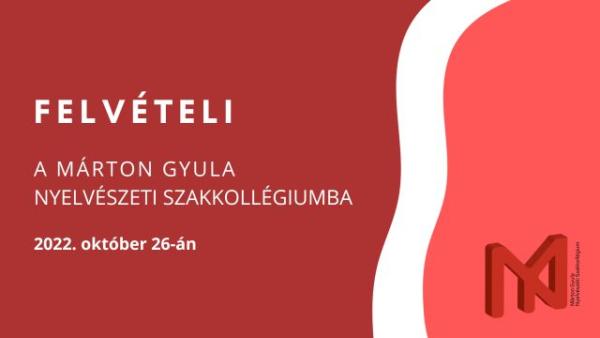 Felvételi a Márton Gyula Nyelvészeti Szakkollégiumba (2022--2023) Felvételi a Márton Gyula Nyelvészeti Szakkollégiumba (2022--2023)