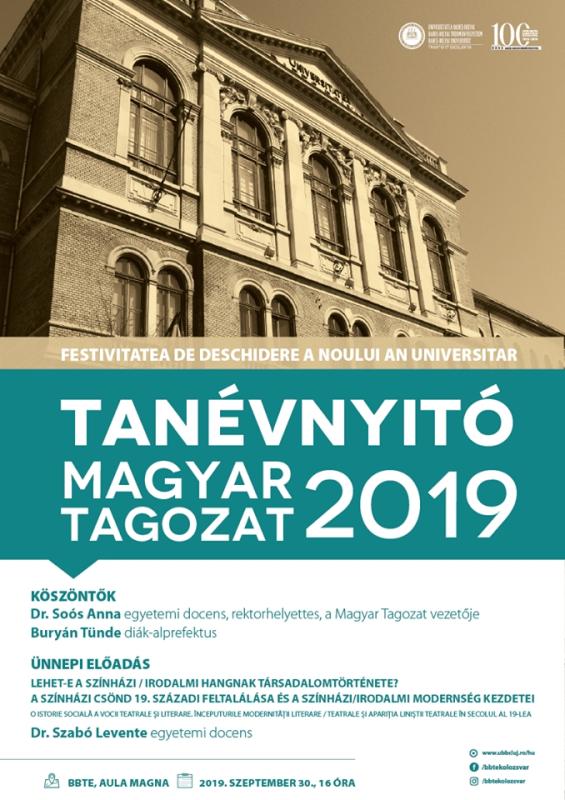 Magyar tagozati évnyitó Magyar tagozati évnyitó