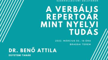 Benő Attila: A verbális repertoár mint nyelvi tudás