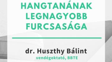 Szakkollégiumi délutánok: Huszthy Bálint előadása